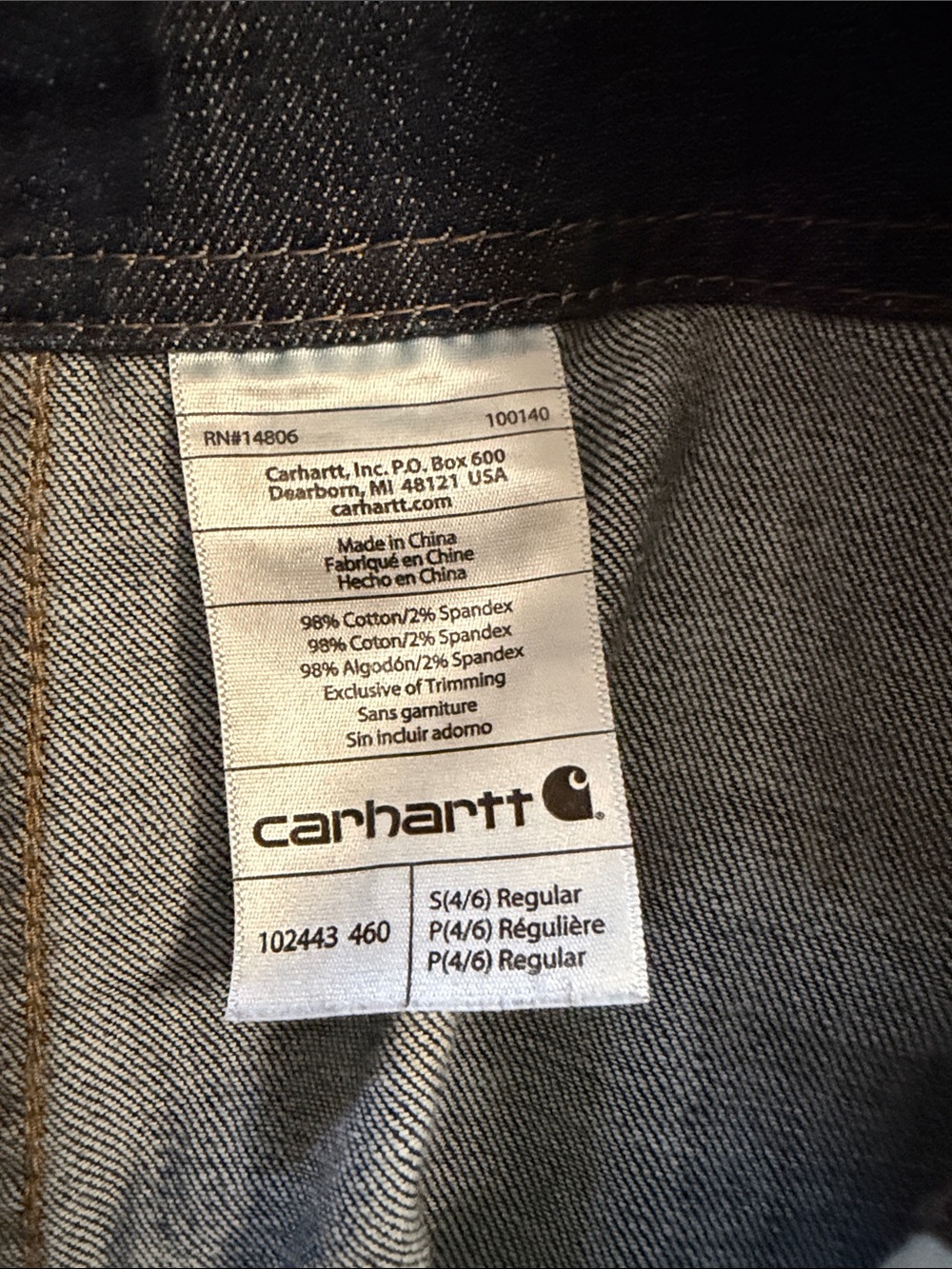 Carhartt Women's Dark Indigo Denim Overalls - Classic Workwear - Picture 6 of 6